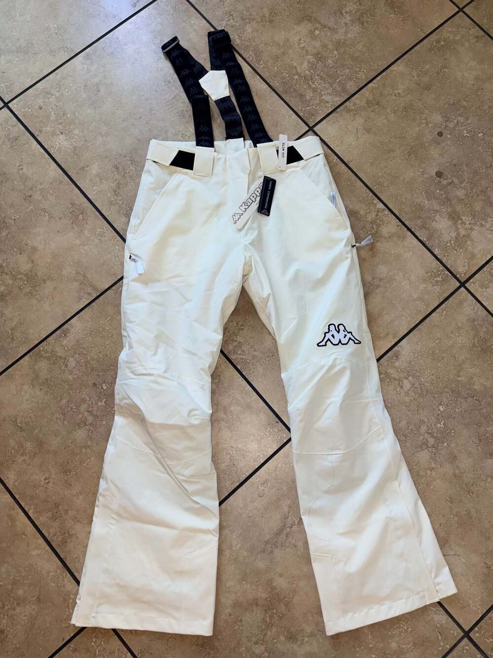 Kappa US Ski Team 6Cento 665C Slim Fit Ski Pants White Women's Medium